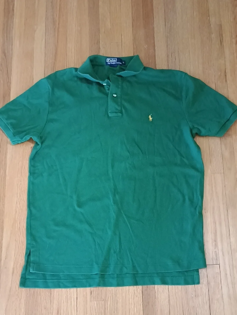 Ralph Lauren Green Polo with Yellow Pony Logo